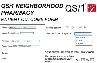 community pharmacy - patient outcome form